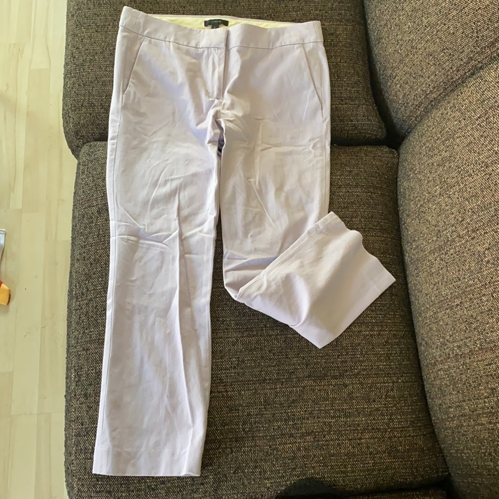 J. Crew boyfriend mid rise lavender pants